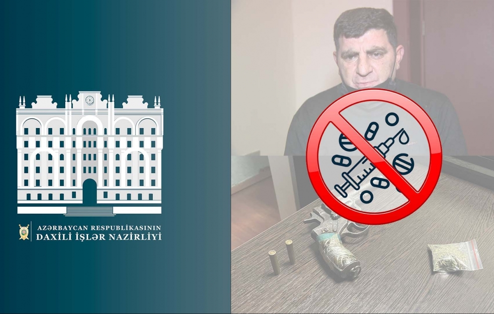 Abşeron rayonunda silahlı narkotacir saxlanılıb