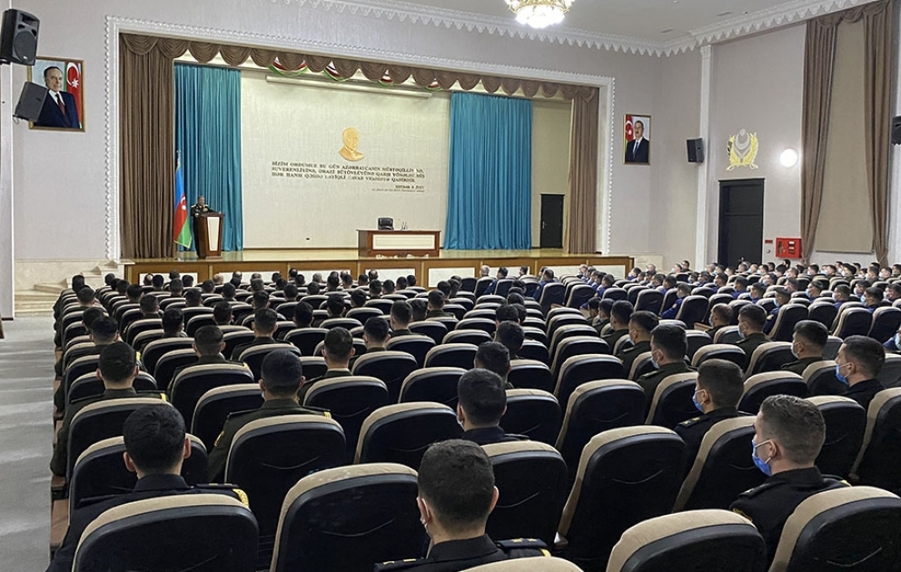 The Minister of Defense met with the military personnel of the Azerbaijan Military Academy