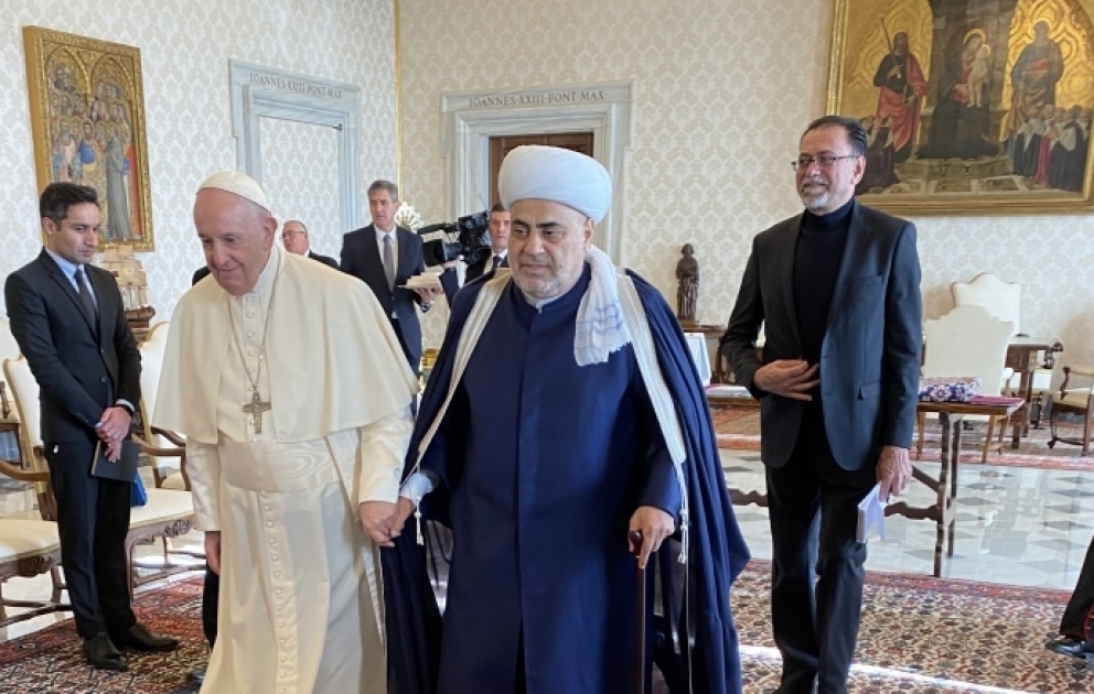 Vorsitzender der Verwaltung der Muslime im Kaukasus trifft Papst Franziskus im Vatikan