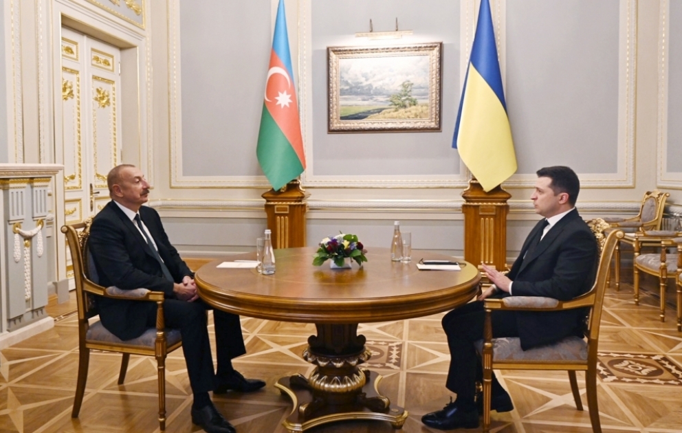 President of Azerbaijan Ilham Aliyev, President of Ukraine Volodymyr Zelenskyy held one-on-one meeting