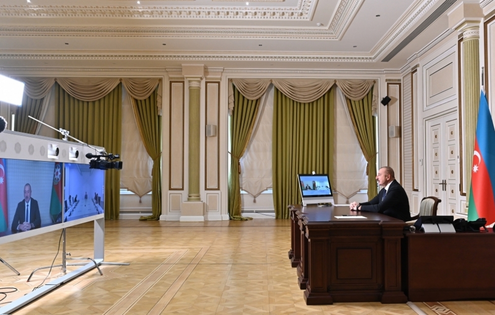 President Ilham Aliyev met in a video format with President of Parliament of Montenegro Aleksa Bečić