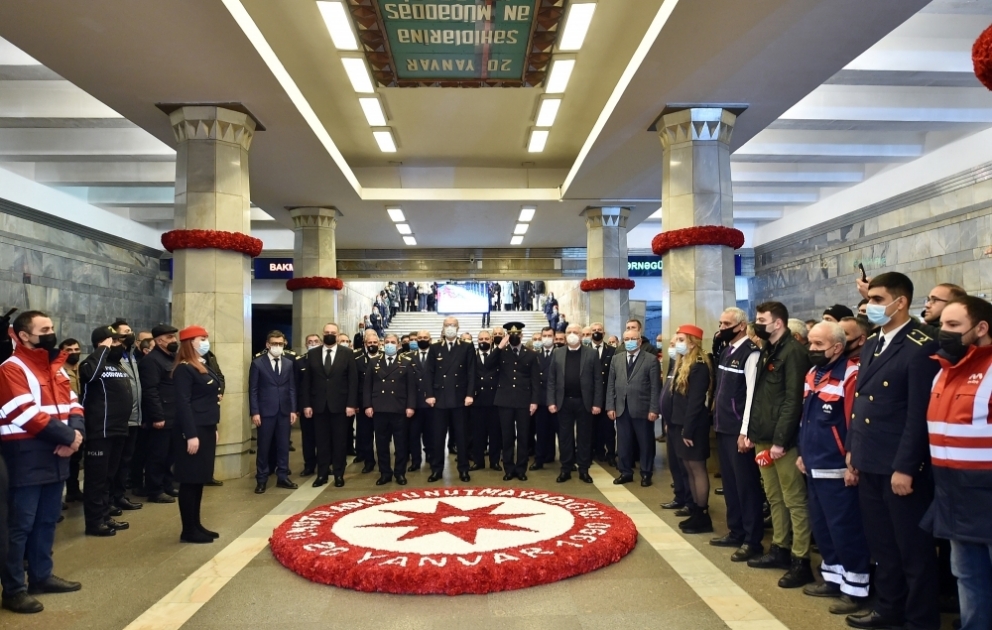 20 Yanvar faciəsi qurbanlarının xatirəsi Metropolitendə ehtiramla yad edilib