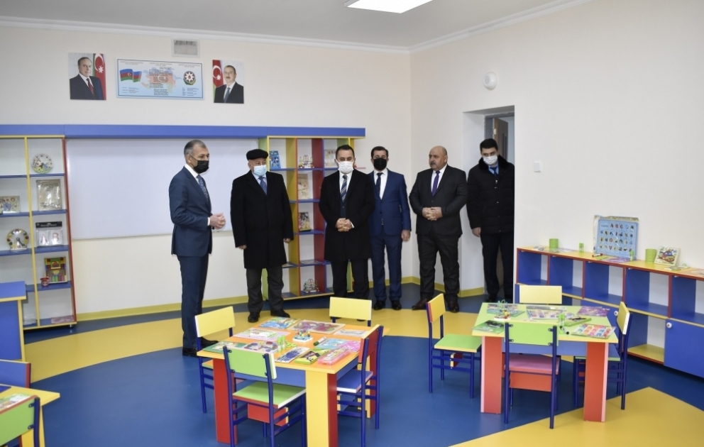 Ağcabədinin Sarıcalı kəndində 360 şagird yerlik məktəb binası inşa edilib