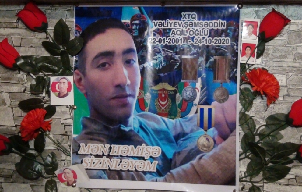 Vətən müharibəsi şəhidi Şəmsəddin Vəliyevin ad günündə xatirəsi anılıb