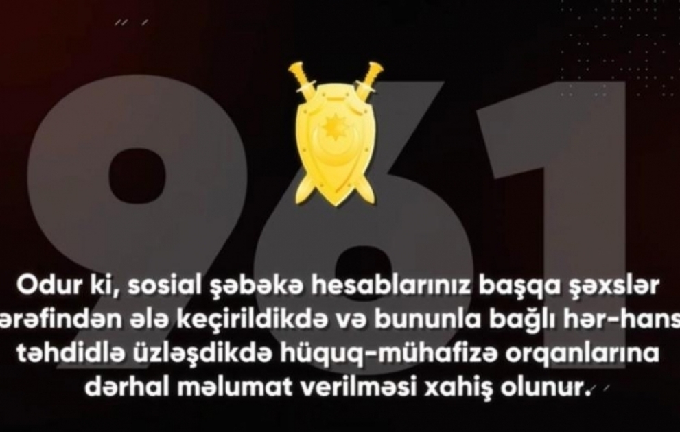 Baş Prokurorluq vətəndaşların sosial şəbəkə hesablarının hakerlər tərəfindən ələ keçirilməsi ilə bağlı videoçarx hazırlayıb