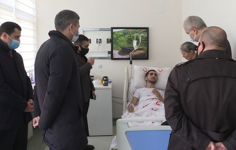 Gülhanə Hərbi Hospitalında müalicə olunan qazilərimizlə görüş keçirilib