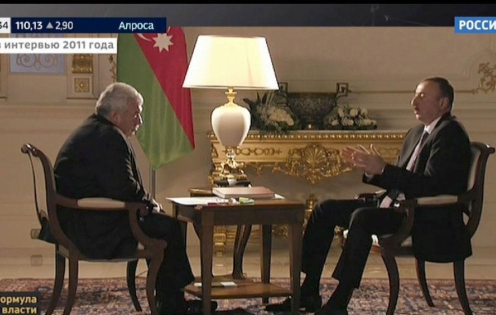 “Rossiya 24” TV channel broadcast “Formula of Power” program dedicated to 30th anniversary of restoration of Azerbaijan's state independence and 60th birthday of President Ilham Aliyev
