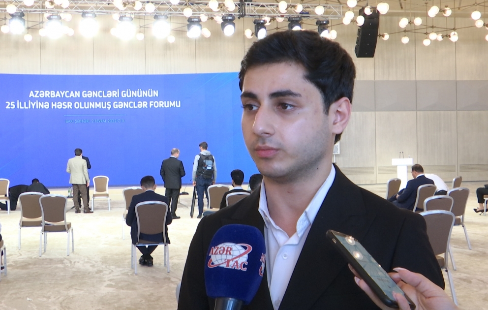 İctimai fəal gənc: Cənab Prezident həz zaman gənclərə dəstək olur və qayğı ilə yanaşır