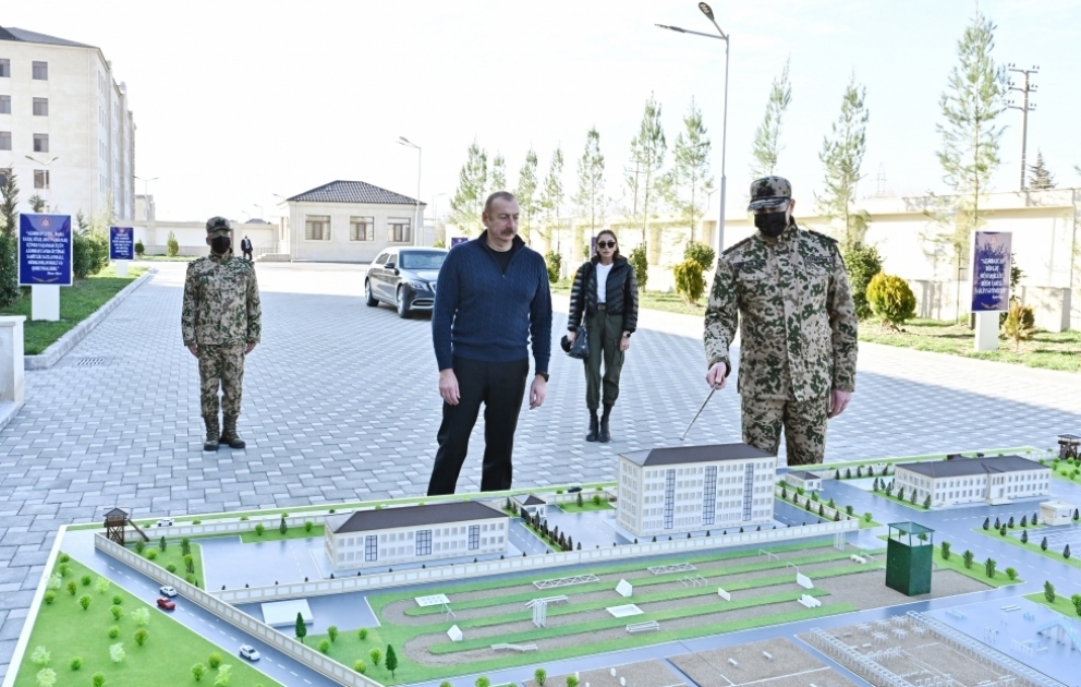 Newly built military campus of Internal Troops of Ministry of Internal Affairs opened in Aghjabadi 
President Ilham Aliyev and First Lady Mehriban Aliyeva attended the event