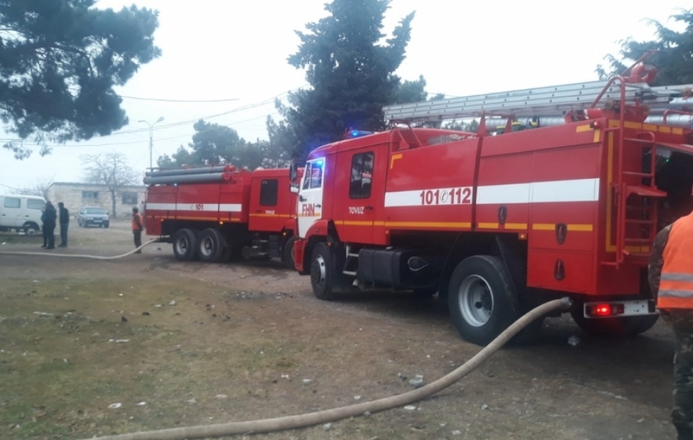 Tovuzda elektrik stansiyasında yanğın baş verib