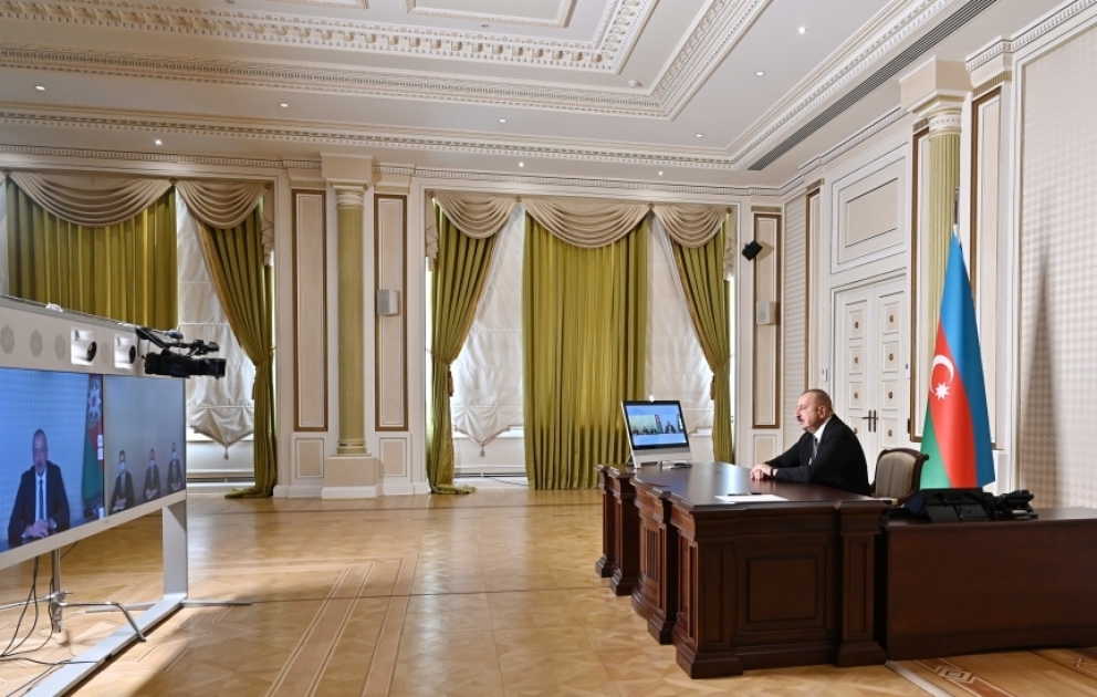 President Ilham Aliyev received in a video format Joshgun Jabrayilov due to his appointment as head of Nizami District Executive Authority, Elgin Habibullayev due to his appointment as head of Narimanov District Executive Authority, Baku, and Elkhan Ibrahimov due to his appointment as head of Kurdamir District Executive Authority