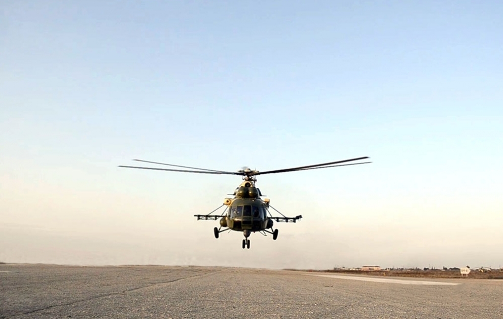 Azerbaijan’s Defense Ministry: Helicopter fight training was conducted