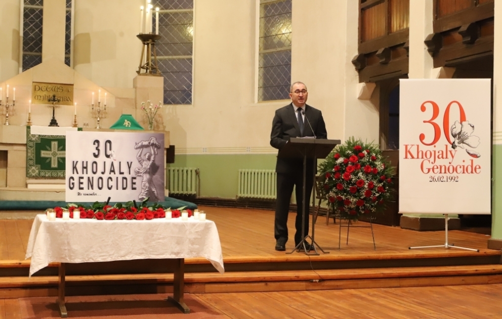 Latviyada Xocalı soyqırımının 30-cu ildönümünə həsr edilmiş anım tədbiri təşkil olunub