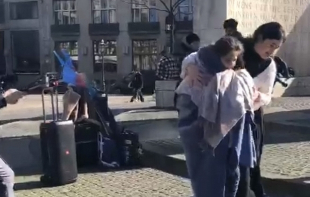 Amsterdam mərkəzi meydanında Xocalı soyqırımını əks etdirən pantomima tamaşa təqdim olunub
