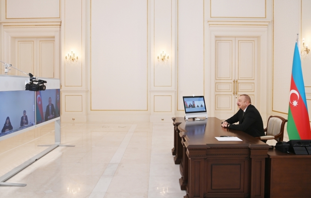 Prezident İlham Əliyev Rumıniyanın energetika nazirini və Rumıniya Prezidentinin xüsusi nümayəndəsini videoformatda qəbul edib
