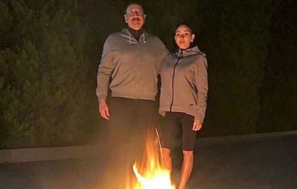 Erste Vizepräsidentin Mehriban Aliyeva teilt auf ihrer offiziellen Instagram-Seite anlässlich des zweiten Feuer-Dienstags des Frühlingsfestes Novruz