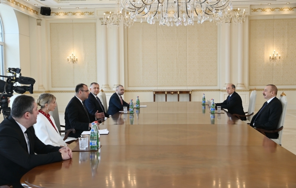 Präsident Ilham Aliyev empfängt georgische Delegation um Justizminister