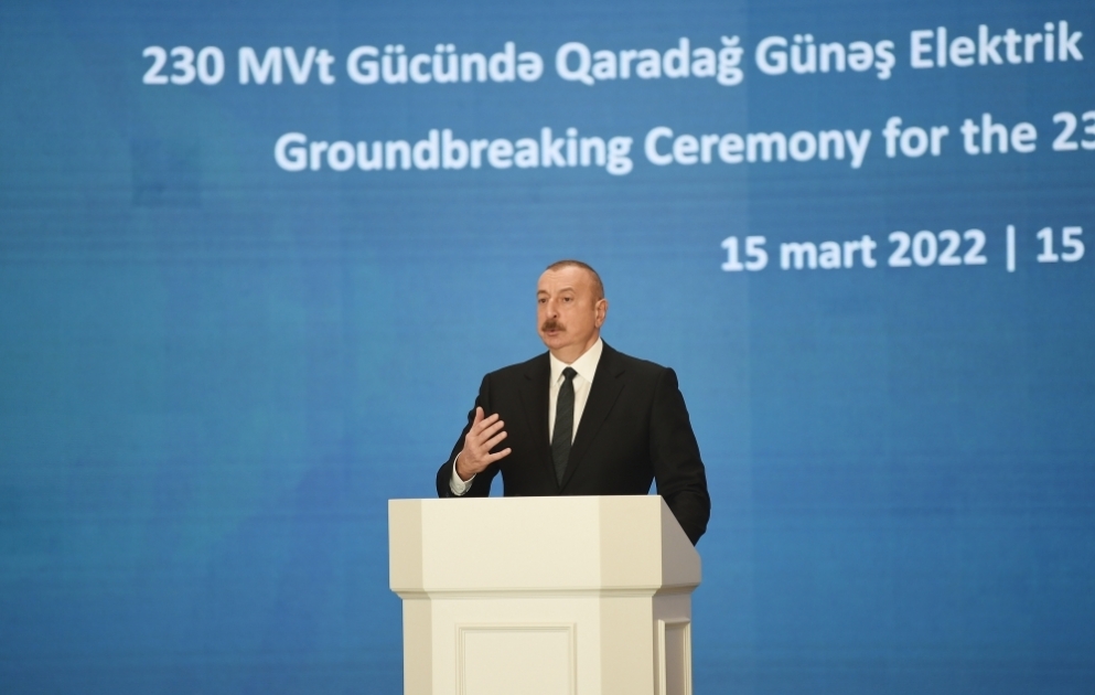 Prezident: İşğaldan azad edilmiş ərazilərdə günəş və külək enerji növlərinin istehsalı təxminən 9-10 min meqavata çata bilər