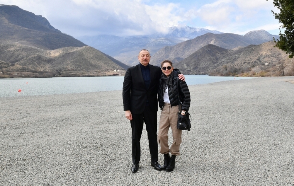 President Ilham Aliyev laid foundation stone for tourism complex in Sugovushan