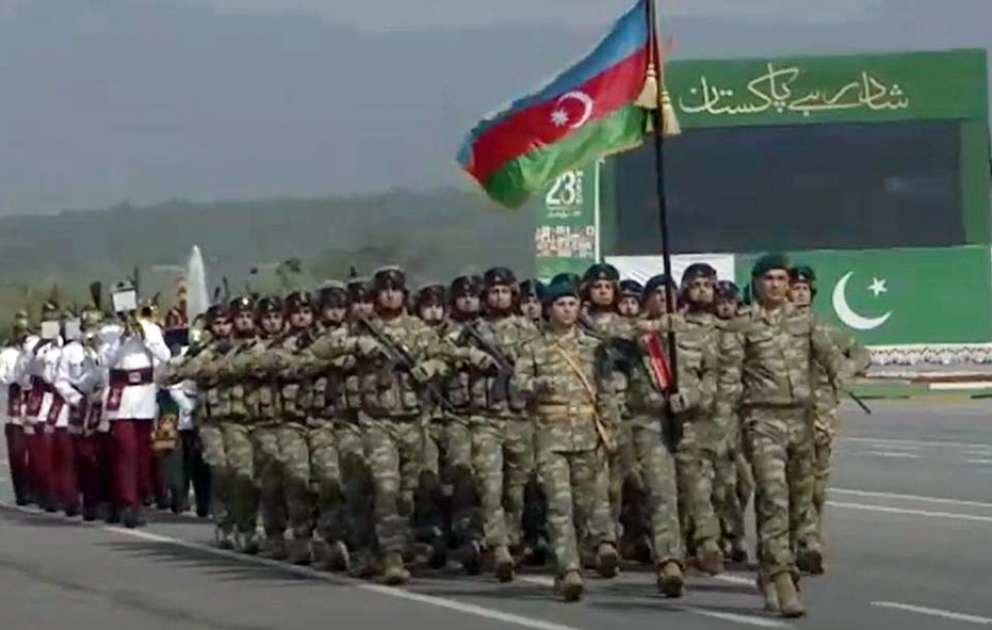 Azərbaycan hərbçiləri Pakistan Günü münasibətilə keçirilən hərbi paradda iştirak ediblər