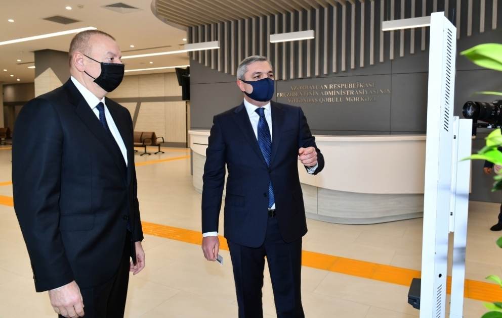 Prezident İlham Əliyev Prezident Administrasiyasının Vətəndaş Qəbulu Mərkəzinin açılışında iştirak edib