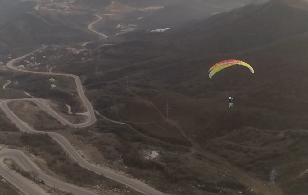 Paragliding jump carried out in Shusha for first time in last 30 years