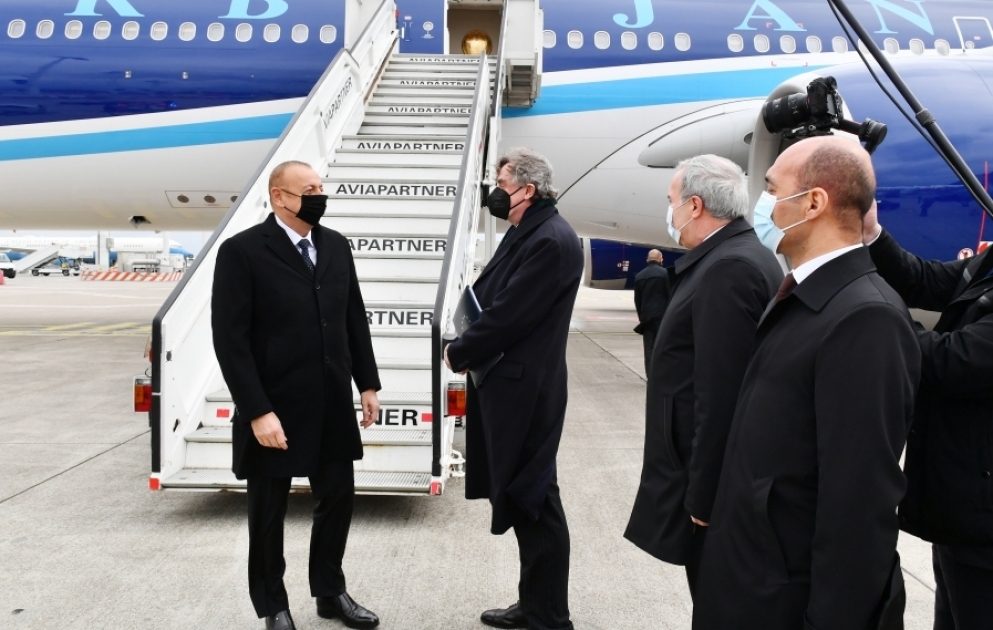 Prezident İlham Əliyev Belçika Krallığının paytaxtı Brüsselə işgüzar səfərə gəlib