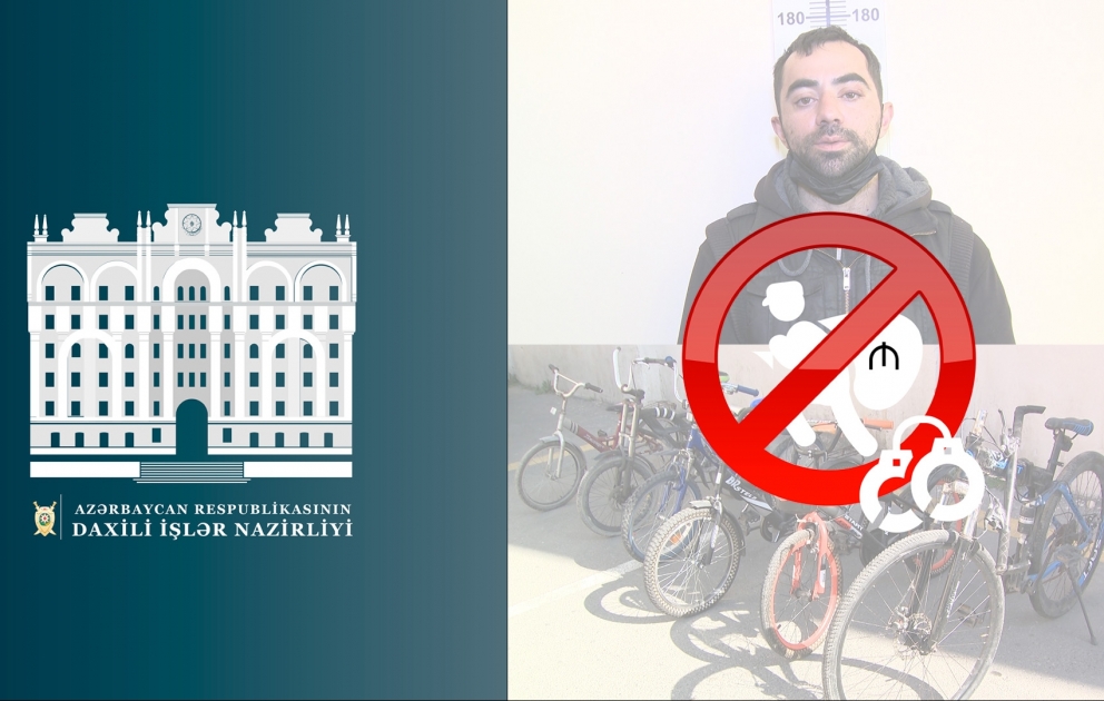 Binəqədi rayonunda 20 nəfərin velosipedini oğurlayan şəxs saxlanııb