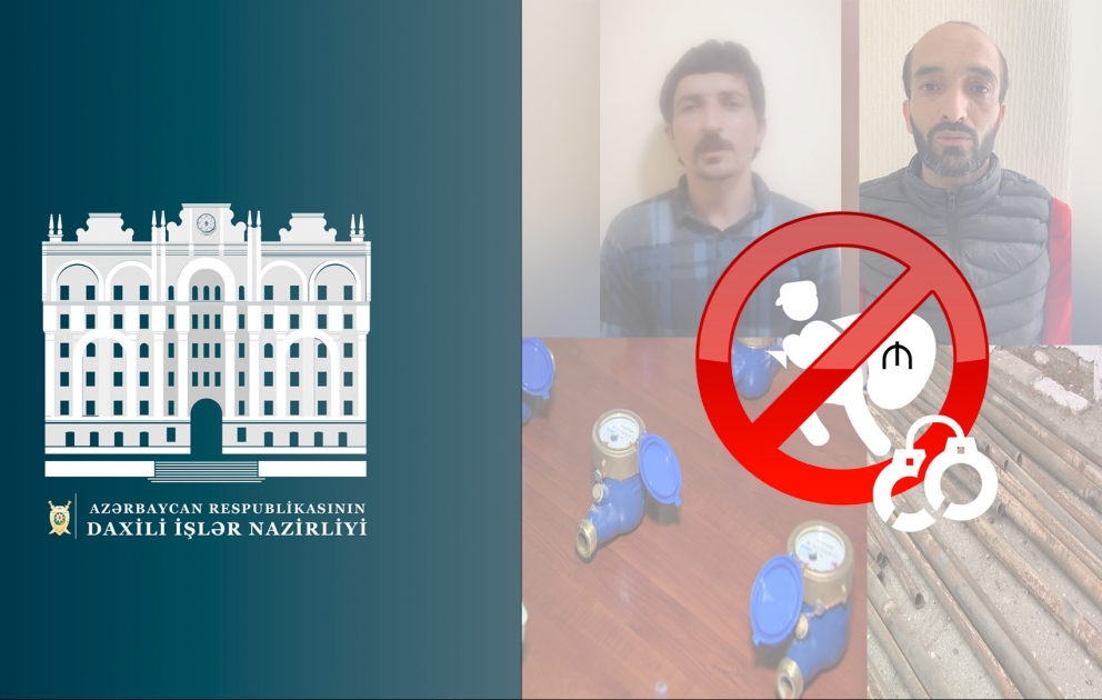 Binəqədi qəsəbəsində 22 evdən su sayğacı, metal boru və elektrik naqili oğurlayan şəxs saxlanılıb