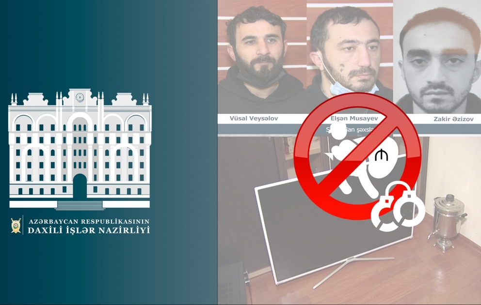 Abşeron rayonunda 5 evdən 20 min manatlıq məişət əşyaları oğurlayan dəstə üzvləri saxlanılıblar
