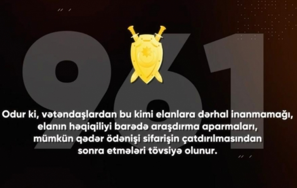 Baş Prokurorluq: #maariflənək həştəqi altında ictimaiyyətə onlayn alış-veriş zamanı baş verən dələduzluq halları ilə bağlı məlumat verilib