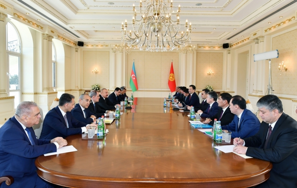 Azerbaijani, Kyrgyz presidents held expanded meeting
