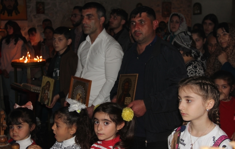 Qəbələ rayonunun Nic qəsəbəsində yaşayan udinlər Pasxa bayramını qeyd ediblər
