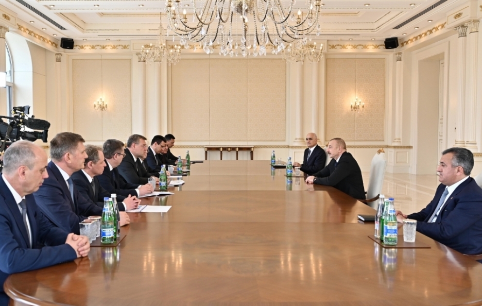 President Ilham Aliyev received delegation led by governor of Russia's Astrakhan region