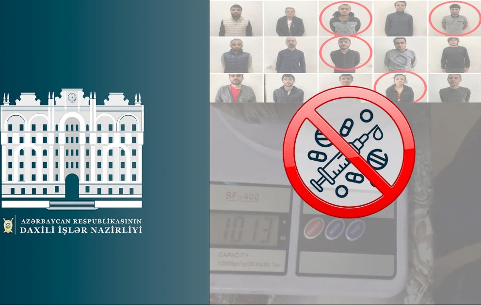 Narkotiklərin qanunsuz dövriyysi ilə məşğul olan 15 nəfər saxlanılıb