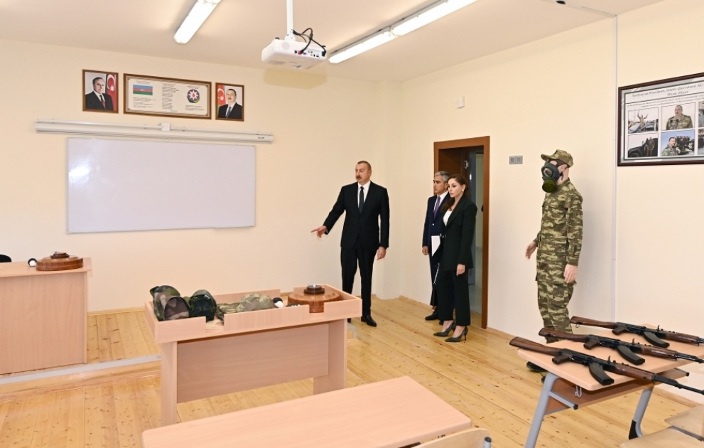 President Ilham Aliyev and First Lady Mehriban Aliyeva attended opening of secondary school No304 in Sabunchu district