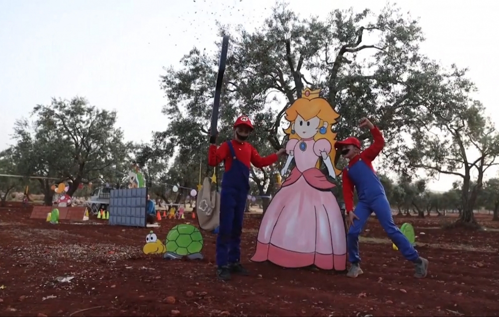 Suriyalı uşaqlar “Super Mario” oyunlarında iştirak ediblər