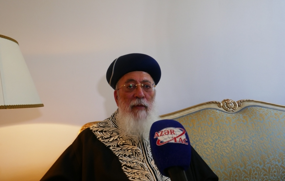 Şlomo Moşe Amar: Azərbaycanda gördüyüm qonaqpərvərliyi, tolerantlıq və mehribanlıq mühitini heç yerdə görməmişəm
