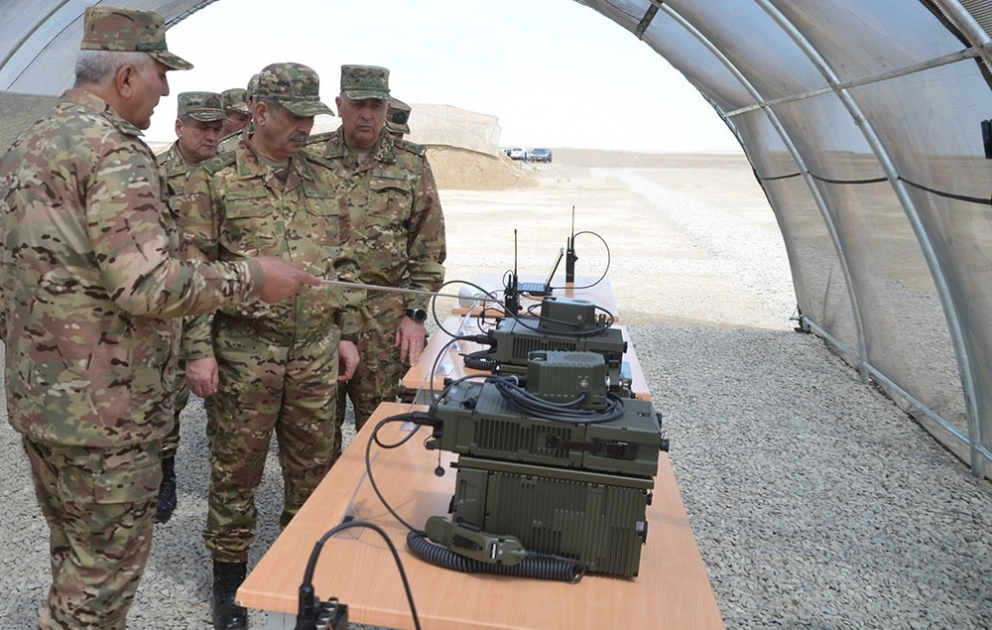 Comprehensive training was held with the Azerbaijan Army's Signal units and subunits