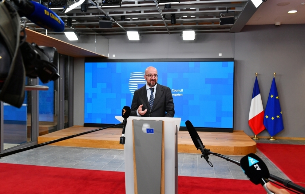 Prezident İlham Əliyev və baş nazir Nikol Paşinyanla görüşdən sonra Avropa İttifaqı Şurasının Prezidenti Şarl Mişel mətbuata açıqlama verib