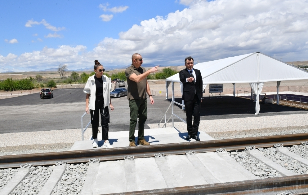 Jabrayil: Grundstein für Haltestelle “Soltanli“ der Horadiz-Aghband-Eisenbahnlinie gelegt