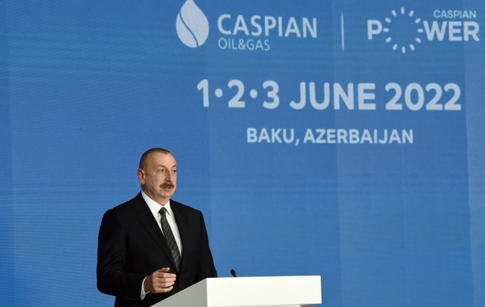Prezident İlham Əliyev Bakı Enerji Həftəsi çərçivəsində 27-ci Beynəlxalq Xəzər Neft və Qaz Sərgisinin rəsmi açılış mərasimində iştirak edib