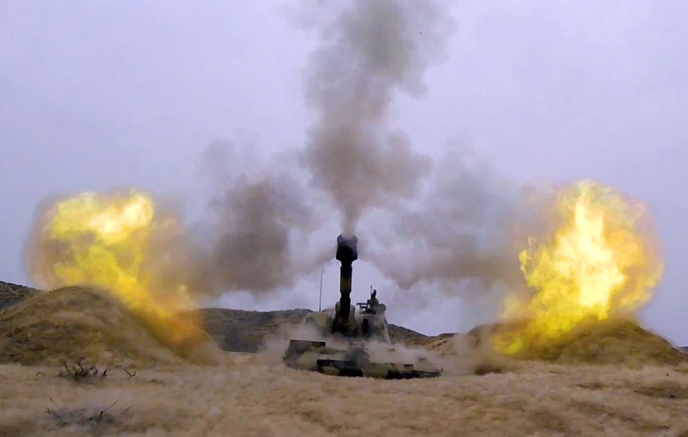 Rocket and artillery units conducted live-fire tactical exercises