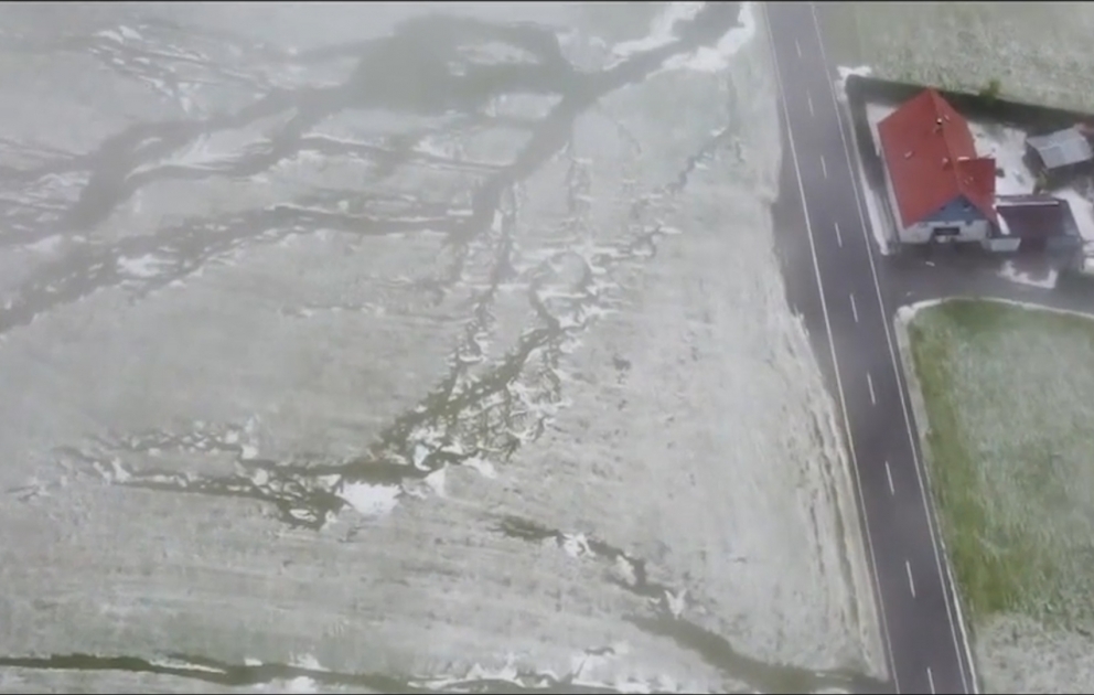Hailstones pile up as heavy storms hit Germany