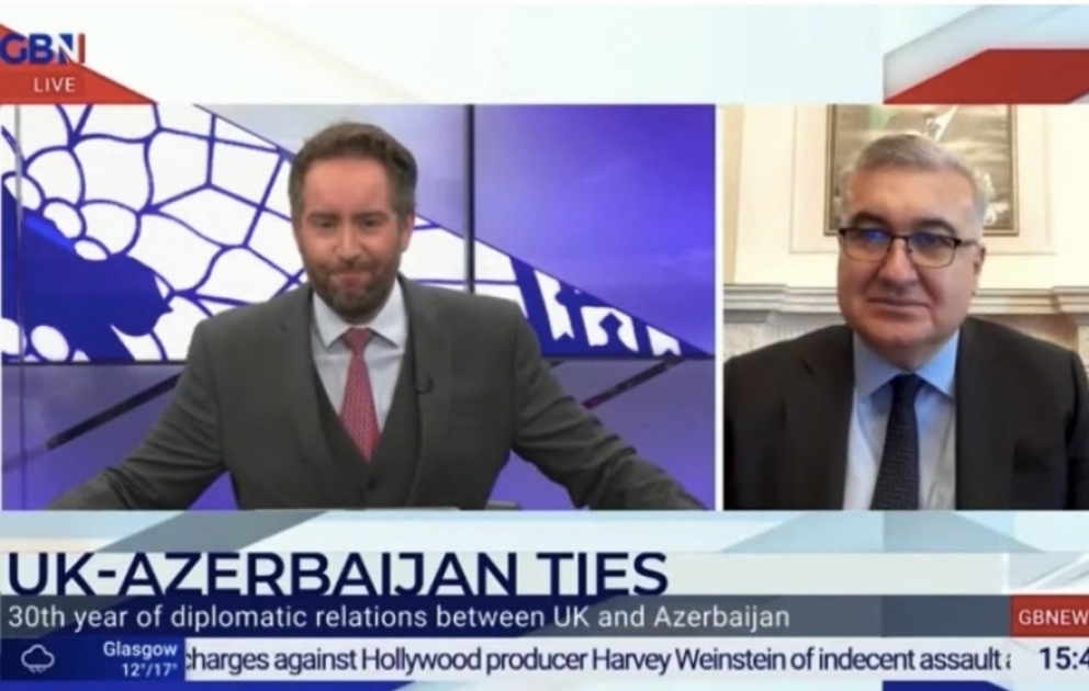 Britaniyanın televiziya kanalında Azərbaycanla diplomatik münasibətlərin 30 illiyindən və bu illər ərzində qazanılan uğurlardan danışılıb