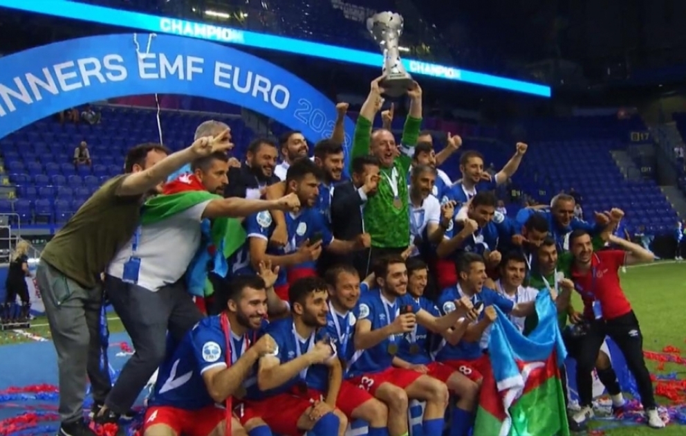Minifutbol üzrə Azərbaycan milli komandası tarixində ilk dəfə Avropa çempionu olub