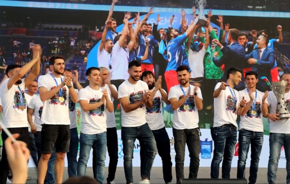 Mini futbol üzrə Azərbaycan milli komandasının Avropa çempionu olması münasibətilə konsert keçirilib