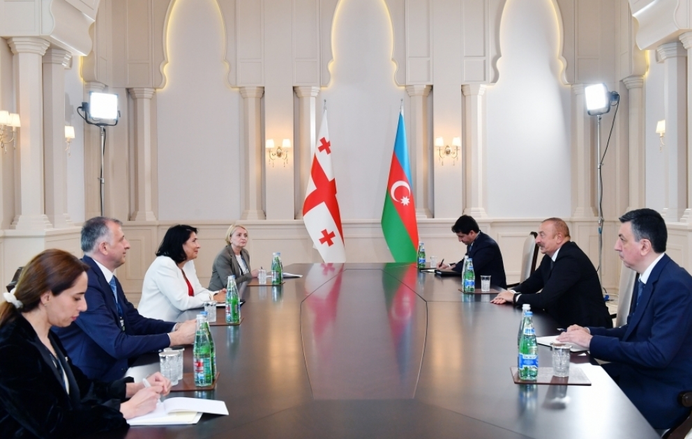 President Ilham Aliyev met with President of Georgia Salome Zourabichvili