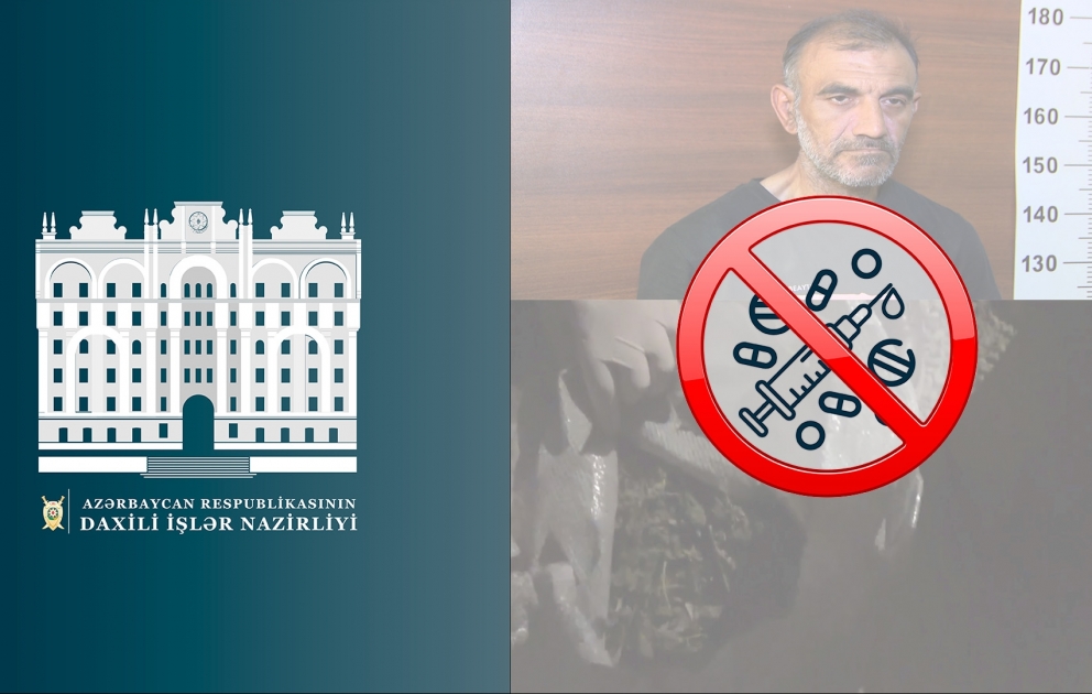 Xətai rayonunda 16 kiloqram narkotik vasitəni qəbirstanlıqda gizlədən şəxs saxlanılıb