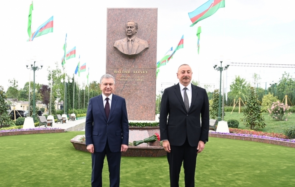 President of Azerbaijan Ilham Aliyev and President of Uzbekistan Shavkat Mirziyoyev attended opening of Heydar Aliyev Square in Tashkent